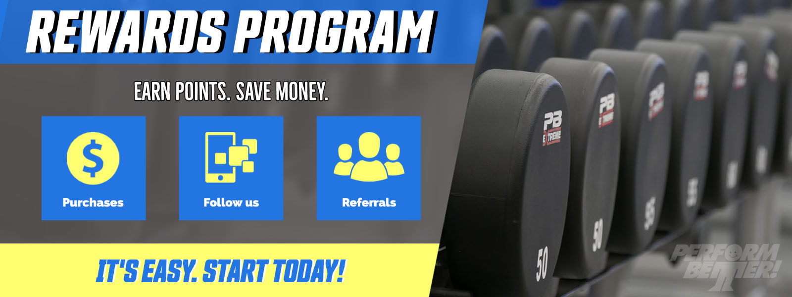 Rewards Program. Earn Points. Save Money. It's Easy!